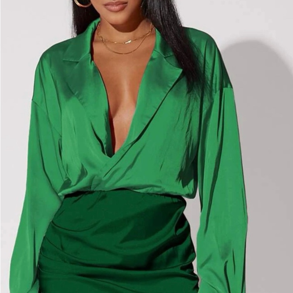 Colorblock lapel dress